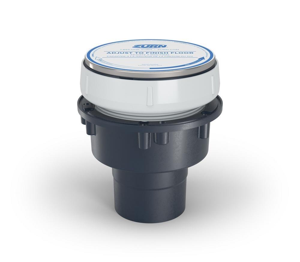 EZC - PV3 - SSEZC PVC Floor Drain Cleanout, 5" Round Stainless - Steel Head 3" x 4" Solvent Weld OutletZurn