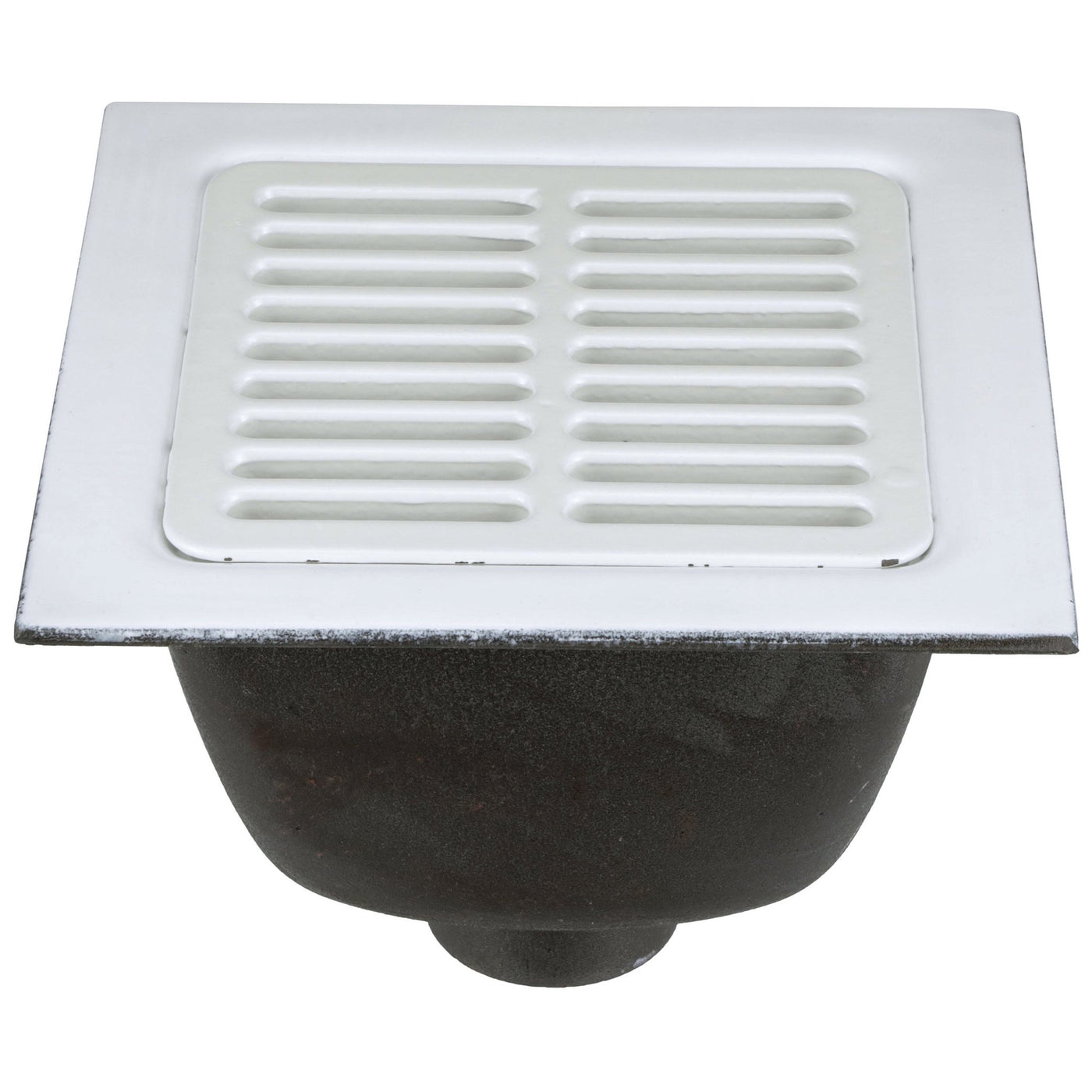 FD2375-NH3-FFD2375 12"x12" Floor Sink Body & Dome Strainer, 6" Sump Depth, 3" No-Hub, with Full GrateZurn