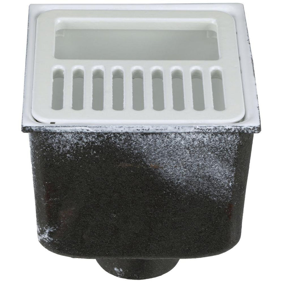 FD2378 - NH3 - HFD2378 8"x8" Floor Sink Body & Dome Strainer, 6" Sump Depth, 3" No - Hub, with Half GrateZurn