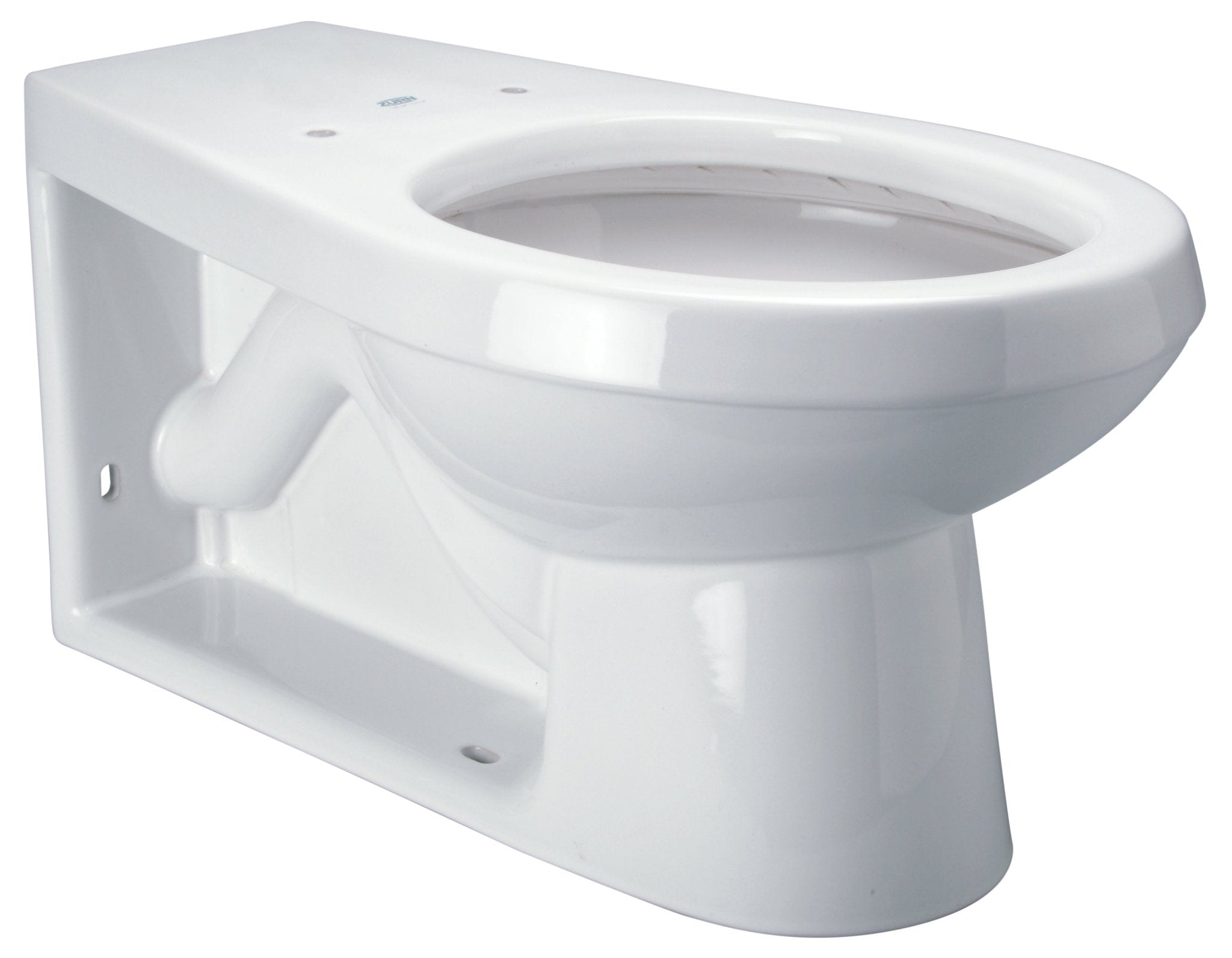 Z5637-BWLFloor-Mount Siphon-Jet Toilet Bowl, Back Spud, Back Outlet, Elongated, ZurnSHIELD™, White Vitreous ChinaZurn