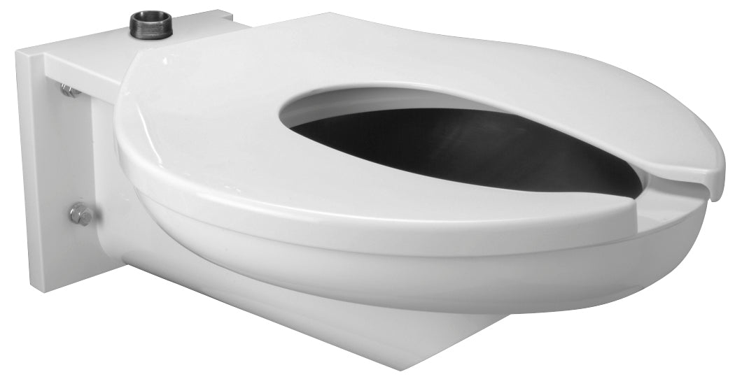 Z5691Heavy-Duty Wall-Hung Bariatric Toilet Bowl with Seat, Top Spud, 1000-lb Load, White ZurnSHIELD™ Stainless SteelZurn