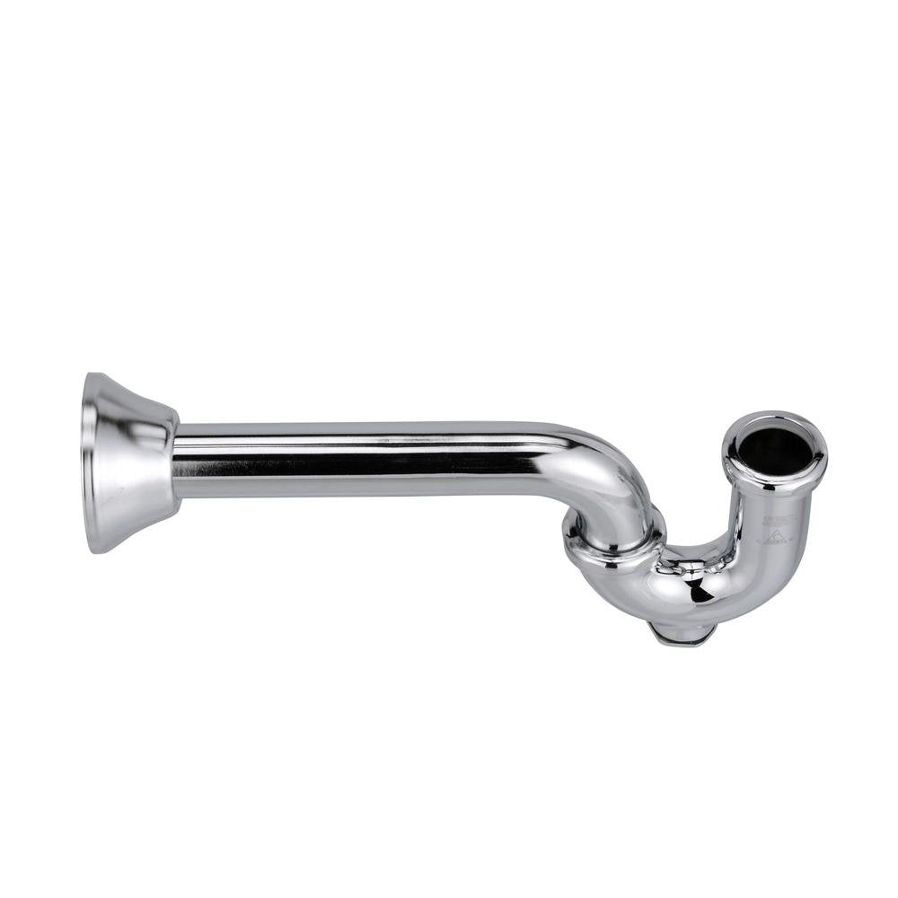 Z8700BD - PCP - Trap with Wall Bend and Cleanout, 1 1/4” Inlet, 1 1/4" Outlet, 17 Gauge, Brass Nuts, Deep Escutcheon, 10"Zurn