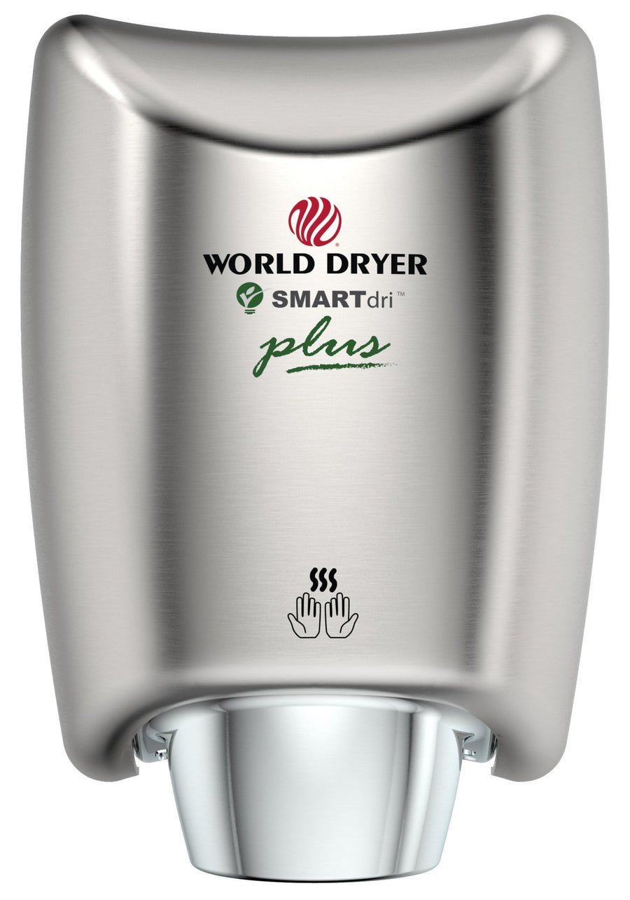 K-973P2SMARTdri® Plus High-Speed Energy-Efficient Hand Dryer, Flex Ctrl, Single Port, 110-120V - Brushed StainlessWorld Dryer