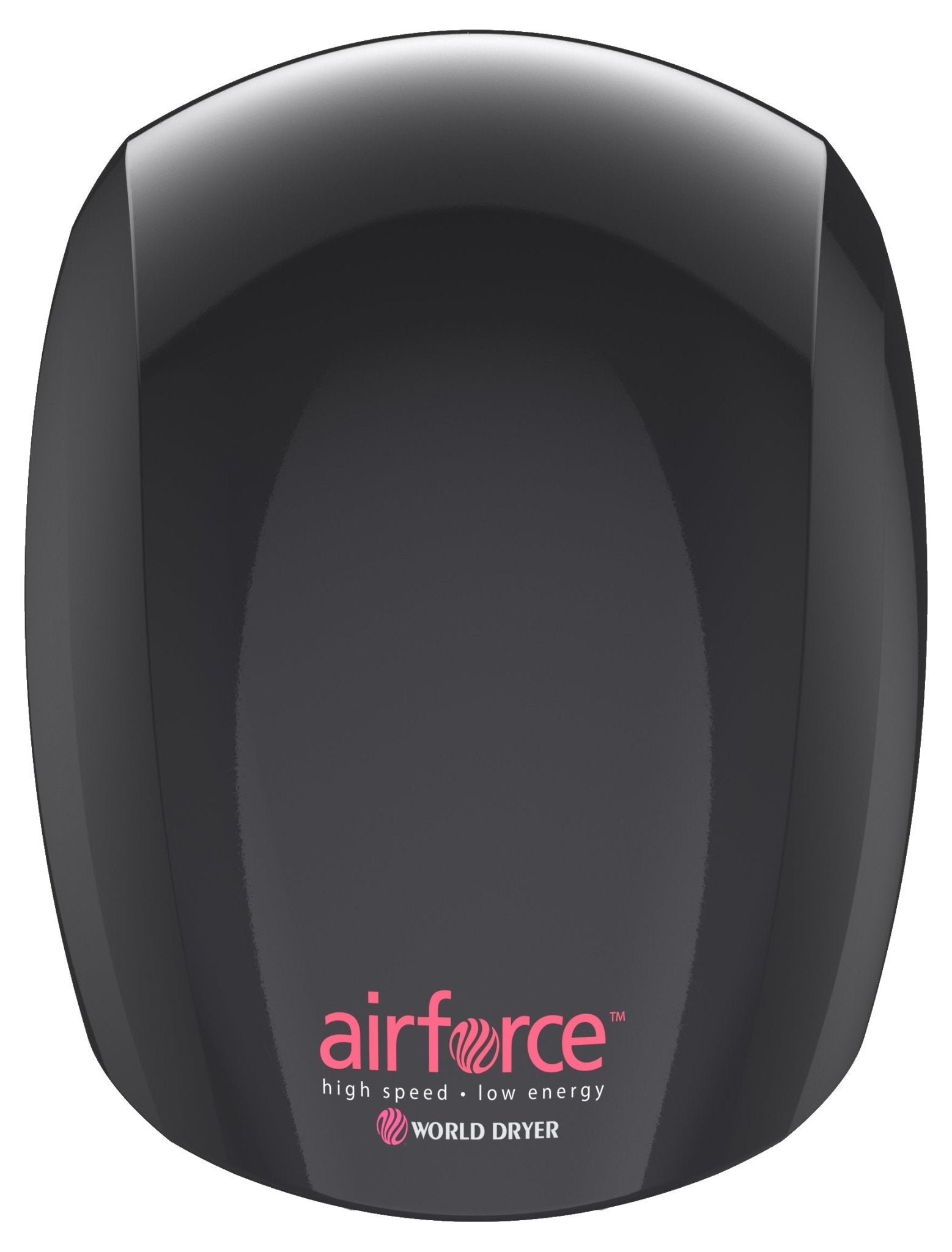 J-162A3World Dryer® Airforce® Hi-Speed Energy-Efficient Hand Dryer, Quiet Operation, Aluminum w/ Black FinishWorld Dryer