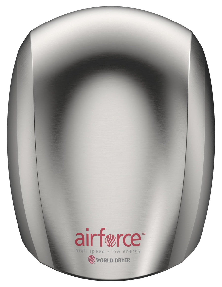 J-971A3World Dryer® Airforce® Hi-Speed Energy-Efficient Hand Dryer, Quiet Operation, Brushed Aluminum FinishWorld Dryer