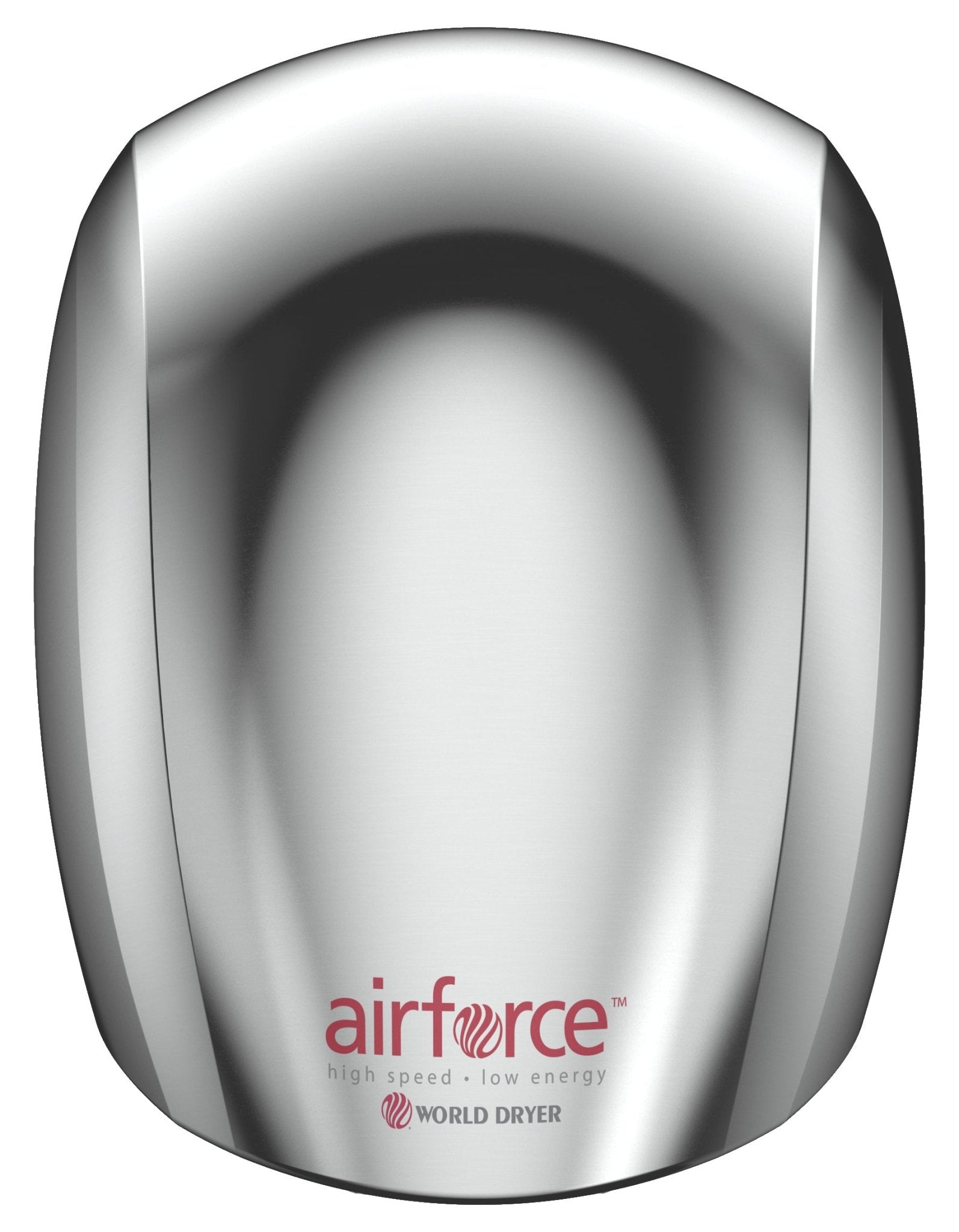 J-972A3World Dryer® Airforce® Hi-Speed Energy-Efficient Hand Dryer, Quiet Operation, Polished Stainless SteelWorld Dryer