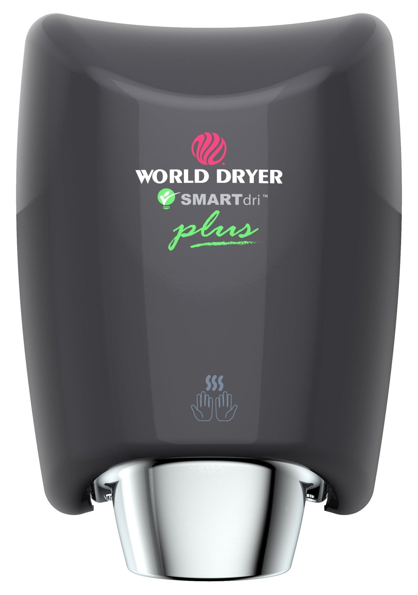 K-162P2World Dryer® SMARTdri®Plus High-Speed Energy-Efficient Hand Dryer, Flexible Ctrl, Single Port, 110-120V - Black/AluminumWorld Dryer