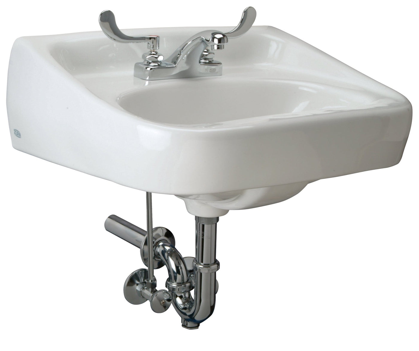 Z.L3.MZurn One Manual Hand Washing System, 20” x 18” Wall Hung Lavatory with 0.5 GPM, Centerset Faucet, Wrist HandlesZurn